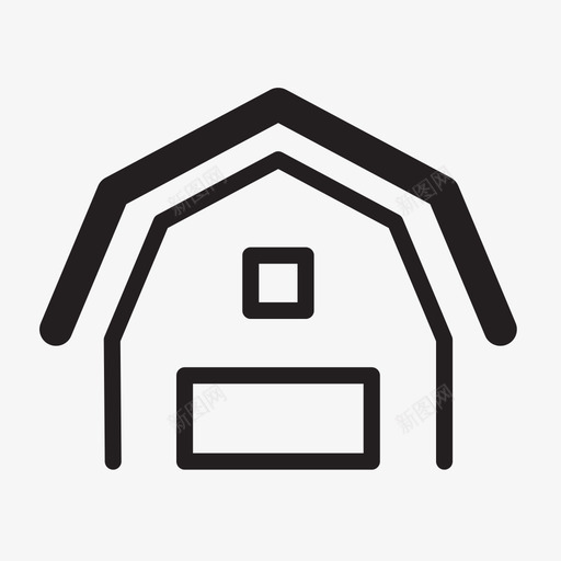 谷仓农场农舍图标svg_新图网 https://ixintu.com 农场 农舍 谷仓