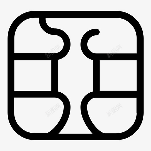 sim卡电话安全图标svg_新图网 https://ixintu.com sim卡 sim芯片 uicc 安全 智能手机 用户识别模块 电信 电话 网络