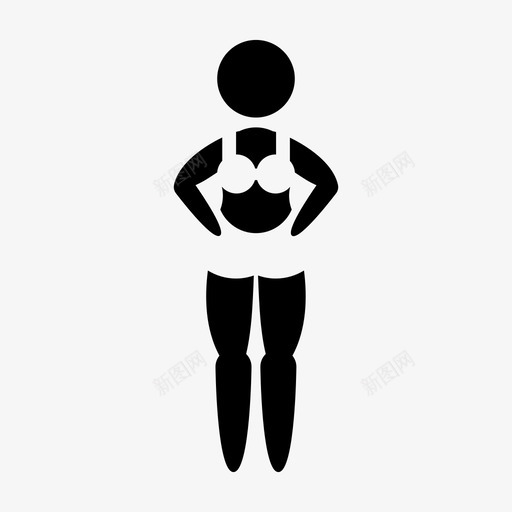 比基尼海滩女图标svg_新图网 https://ixintu.com 人 女 比基尼 海滩 游泳