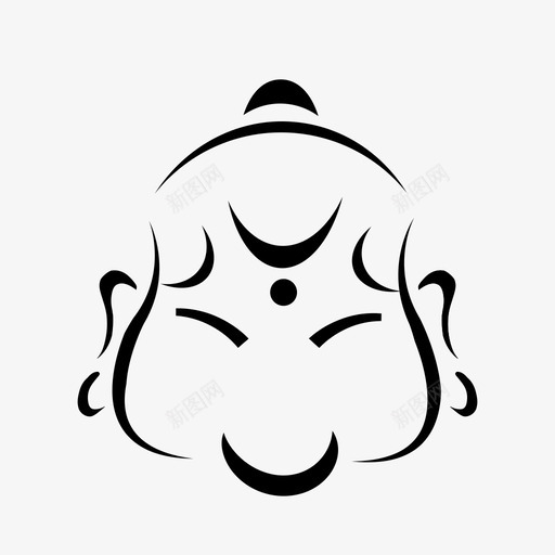 佛肥福图标svg_新图网 https://ixintu.com 人 佛 坐 拜 祠堂 福 肥
