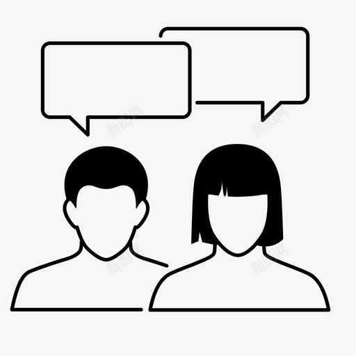 聊天社交网络消息图标svg_新图网 https://ixintu.com 交流 反馈 消息 用户 社交网络 聊天 论坛