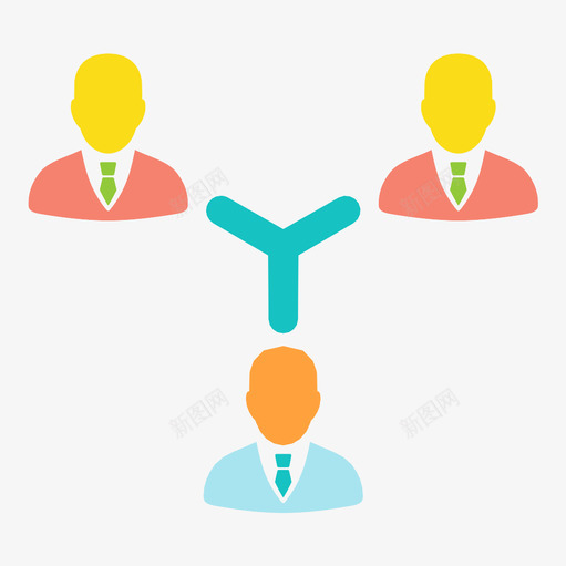 网络团队合作套装图标svg_新图网 https://ixintu.com 协作 团队合作 套装 电话会议 网络 联网 连接