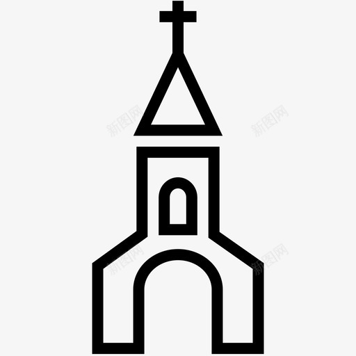 寺庙建筑教堂图标svg_新图网 https://ixintu.com 宗教 寺庙 建筑 教堂