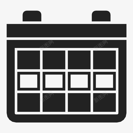 周日历日期图标svg_新图网 https://ixintu.com 周 日 日历 日期 时间 时间表 计划