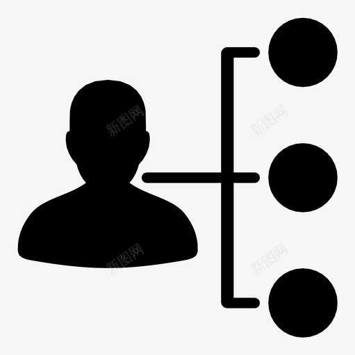经销商链接男图标svg_新图网 https://ixintu.com 个人 关系 成员 男 简介 管理 组织 经销商 订单 链接
