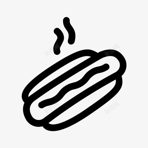 热狗烧烤烤肉图标svg_新图网 https://ixintu.com 夏日 烤肉 烧烤 热狗