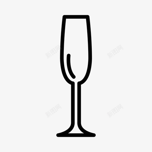 香槟酒杯香槟杯酒杯图标svg_新图网 https://ixintu.com 厨房 汽酒 酒杯 饮料 香槟杯 香槟酒杯