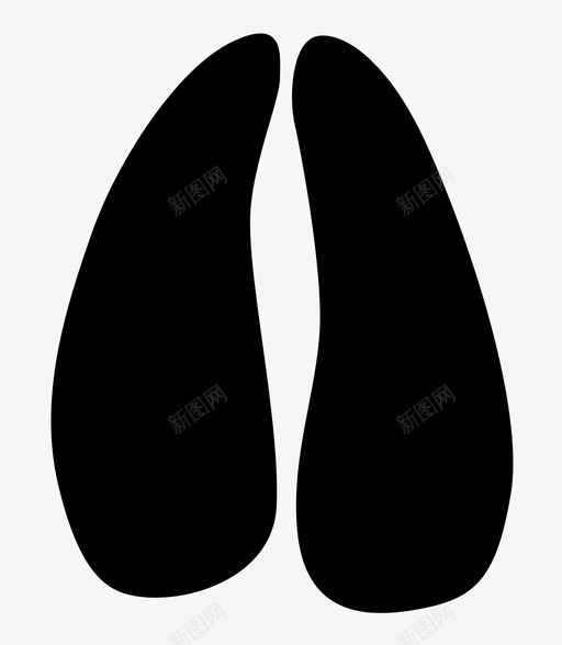 鹿的踪迹踪迹野性图标svg_新图网 https://ixintu.com 动物足迹 普渡 甲壳类 踪迹 蹄类 野性 鹿的踪迹 鹿科