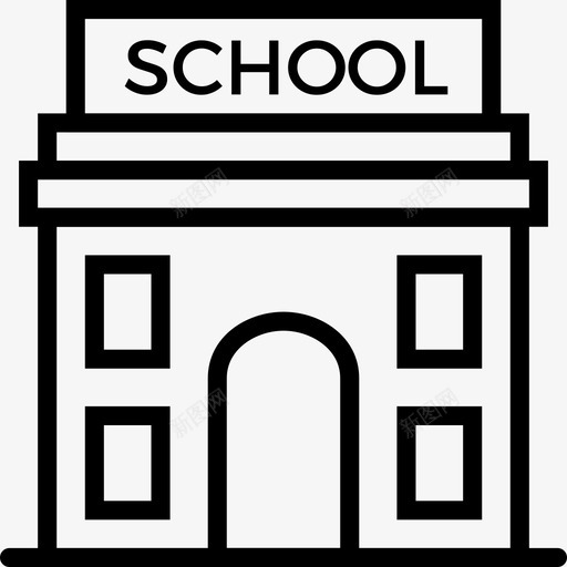 学校冬季300图标svg_新图网 https://ixintu.com 冬季300 学校