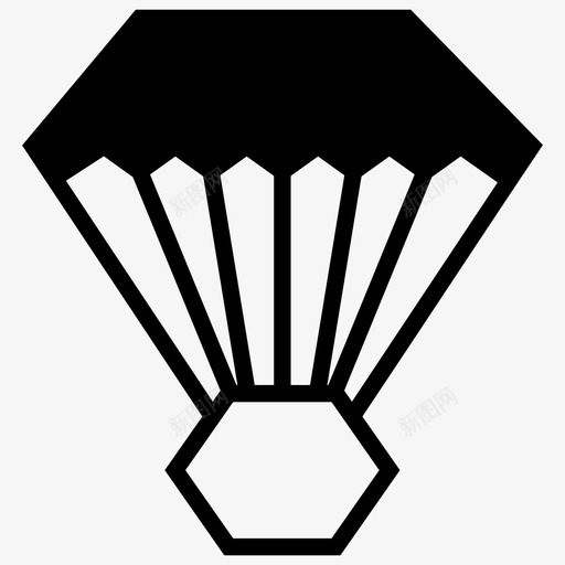 降落伞气球降落图标svg_新图网 https://ixintu.com 气球 漂浮 热气球 着陆 运输 降落 降落伞 飞行