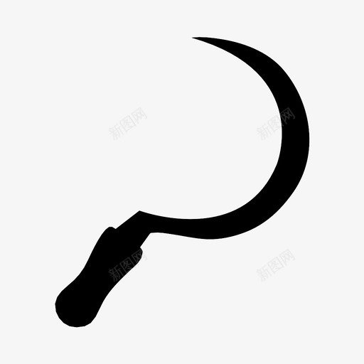 镰刀凹形弯月面图标svg_新图网 https://ixintu.com 农业 凹形 半月形 弯月面 收割 曲线 牧场 种植园 钩 镰刀