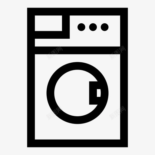 洗衣机浴室家图标svg_新图网 https://ixintu.com 家 房子 洗衣房 洗衣机 浴室