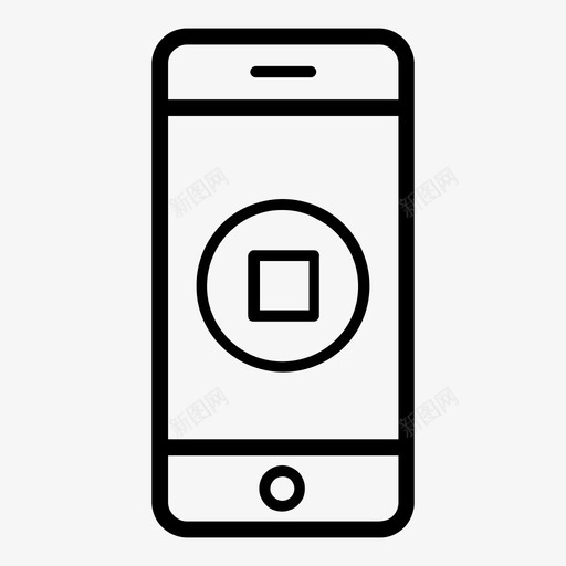 智能手机手机电影图标svg_新图网 https://ixintu.com 停止 停止按钮 声音 多媒体 媒体控制 媒体播放器控制 手机 智能手机 电影 超赞智能手机 音乐