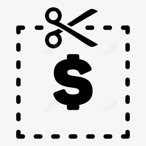 优惠券在这里打开纸图标svg_新图网 https://ixintu.com 优惠券 分开 切断 剪 剪刀 在这里打开 纸