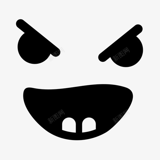 阴险面部表情表情图标svg_新图网 https://ixintu.com 恶意 恶毒 情绪 感情 欺骗 疯狂 表情 阴险 面部表情