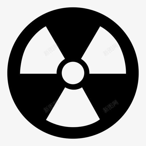 放射性不安全有毒图标svg_新图网 https://ixintu.com 不安全 危险 当心 放射性 数字安全 有毒 核 球 能源