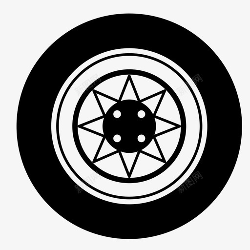 车轮轮胎轮图标svg_新图网 https://ixintu.com 机械 设备 车轮 转盘 轮 轮胎 道路 驱动 齿轮