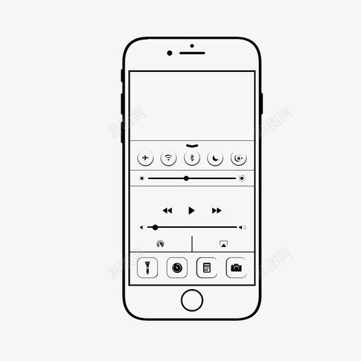 控制中心智能手机应用程序图标svg_新图网 https://ixintu.com 控制中心 智能手机应用程序
