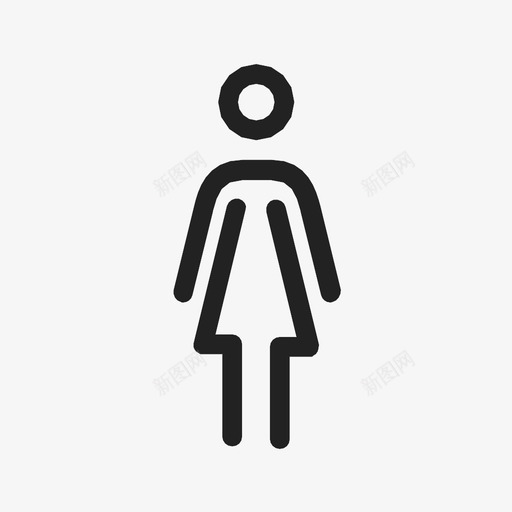 女性卫生间用户图标svg_新图网 https://ixintu.com 人 卫生间 女性 女性卫生间 浴室 用户 站立 账户