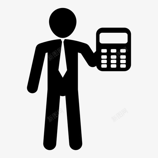 会计货币财务图标svg_新图网 https://ixintu.com 人力资源 会计 员工 商人 工人 计算 计算器 财务 货币