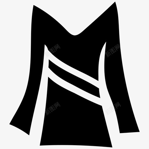 连衣裙束腰外衣衬衫图标svg_新图网 https://ixintu.com 全袖 女士 家居服 束腰外衣 衬衫 连衣裙 长袖 长袖连衣裙