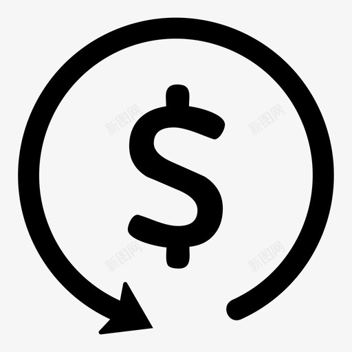 退款汇总营业额图标svg_新图网 https://ixintu.com 偿还资金 刷新价格 汇总 美元 美元符号 营业额 还款 退回资金 退款 重新计算价格