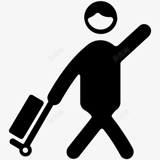 旅行者人物固体图标svg_新图网 https://ixintu.com 人物 固体图标 旅行者