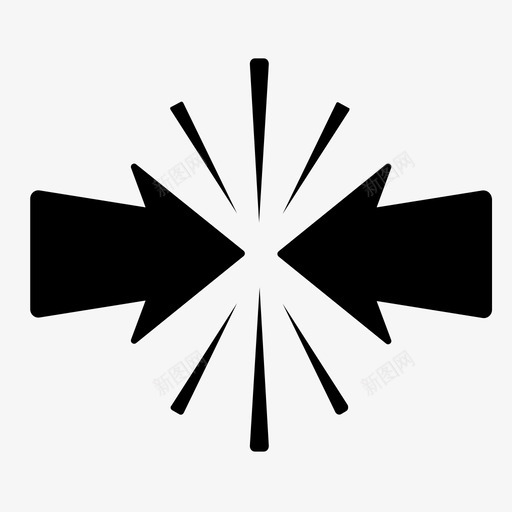 碰撞反向迎面图标svg_新图网 https://ixintu.com 反向 对抗 撞击 碰撞 迎面