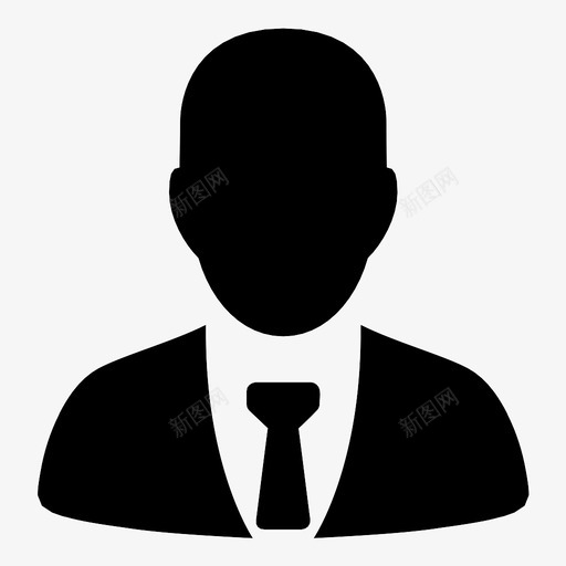 老板西装个人资料图标svg_新图网 https://ixintu.com 个人头像 个人账户 个人资料 办公室职员 男装头像 老板 西装 西装领带 账户类型