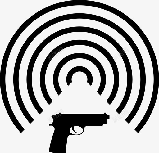 目标手枪点图标svg_新图网 https://ixintu.com 声音 多边形 射击 手枪 涟漪 点 目标 瞄准点 范围 重装 雷达