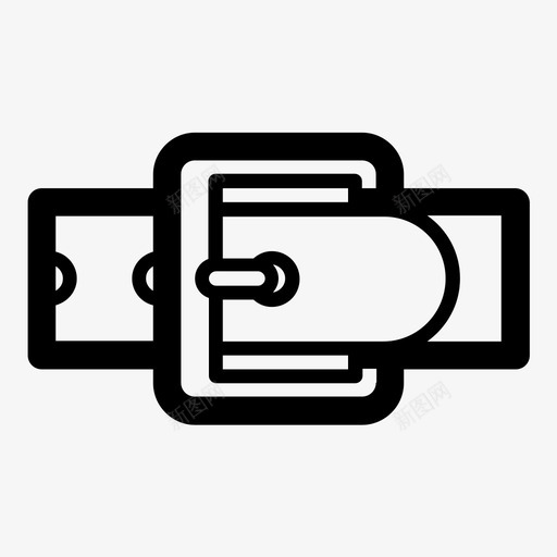 皮带吊带绳子图标svg_新图网 https://ixintu.com 吊带 吊索 带子 扣环 挂绳 皮带 皮革 绳子 领带
