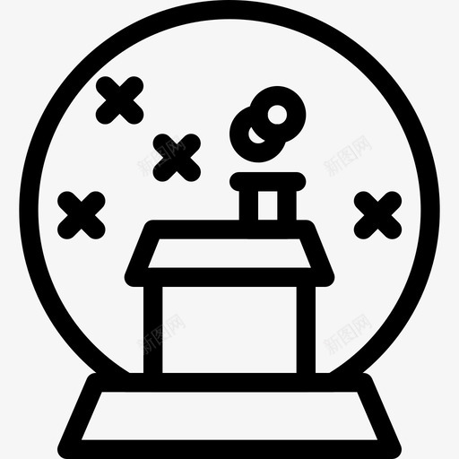 雪球球圣诞图标svg_新图网 https://ixintu.com 圣诞 房子 球 礼物 雪球