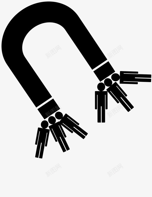 磁铁卡住的拉动的图标svg_新图网 https://ixintu.com 卡住的 吸引 客户 拉动的 收集 生意 磁性的 磁铁 线索 金属的