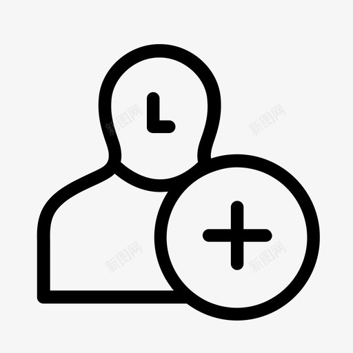 添加联系人社交联合图标svg_新图网 https://ixintu.com 交朋友 建立圈子 添加联系人 社交 移动图标 联合 链接
