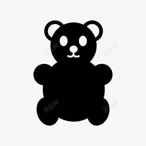 泰迪熊拥抱玩具图标svg_新图网 https://ixintu.com 拥抱 泰迪熊 玩具