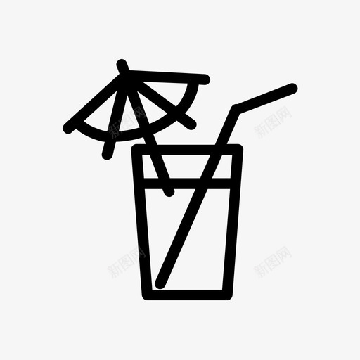 鸡尾酒海风假期图标svg_新图网 https://ixintu.com 假期 夏日 夏日偶像 岛屿 旅行 汤姆柯林斯 海风 酒类 雨伞 饮料 鸡尾酒