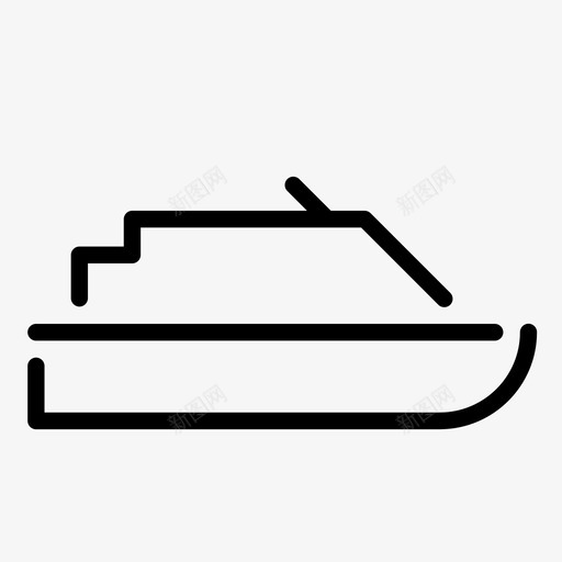 渡船水上交通工具图标svg_新图网 https://ixintu.com 交通工具 冒险 划船 摩托艇 机动 水上 渡船 漂浮 风