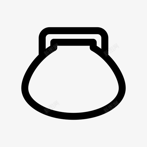 硬币钱包手提包物品图标svg_新图网 https://ixintu.com 个人 女人 手提包 时尚 物品 硬币钱包 钱包