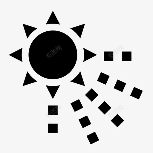 阳光晒黑日落图标svg_新图网 https://ixintu.com 夏天 太阳 日出 日落 晒黑 热 阳光