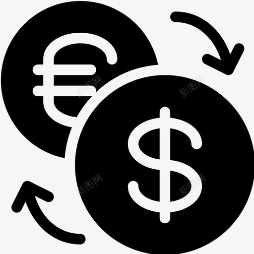 外汇汇率兑换率货币图标svg_新图网 https://ixintu.com 兑换率 外汇汇率 海外贸易 经济 美元 货币 货币价值 货币实心图标 进出口