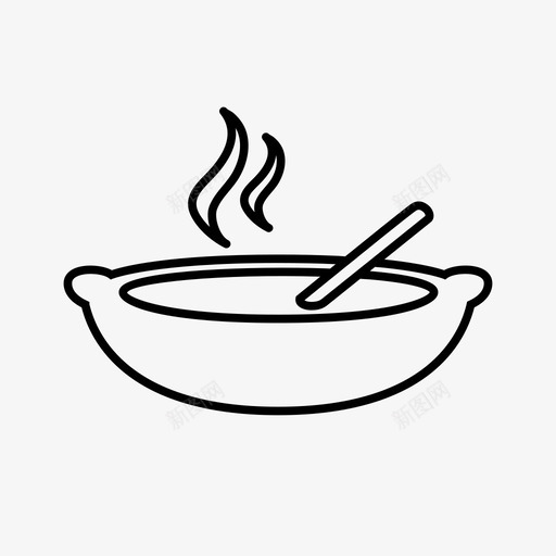 汤饭午餐图标svg_新图网 https://ixintu.com 午餐 厨房 晚餐 汤 炖菜 热的 烹饪 用餐 碗 饭