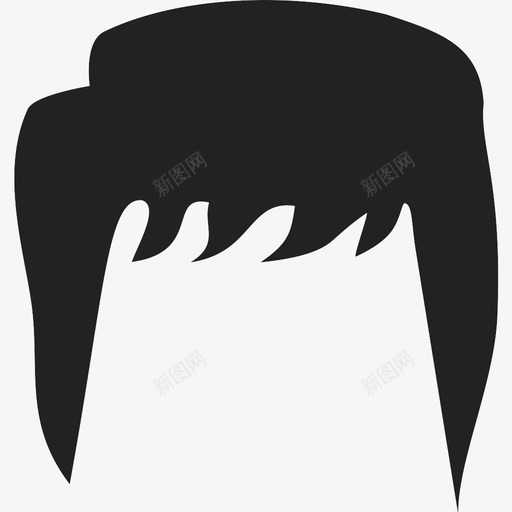 头发剪发深色图标svg_新图网 https://ixintu.com 剪发 头发 时尚 浅色 深色 短 长