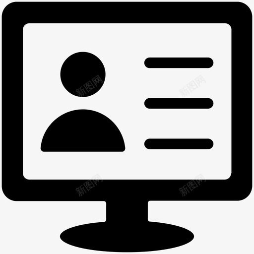 显示器电视屏幕社交媒体图标svg_新图网 https://ixintu.com 商业实体图标 在线新闻 广播 新闻广播 显示器 电子媒体 电视屏幕 社交媒体 计算机屏幕