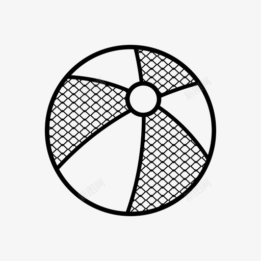 沙滩球儿童乐趣图标svg_新图网 https://ixintu.com 乐趣 儿童 充气 夏季 沙滩球 游戏