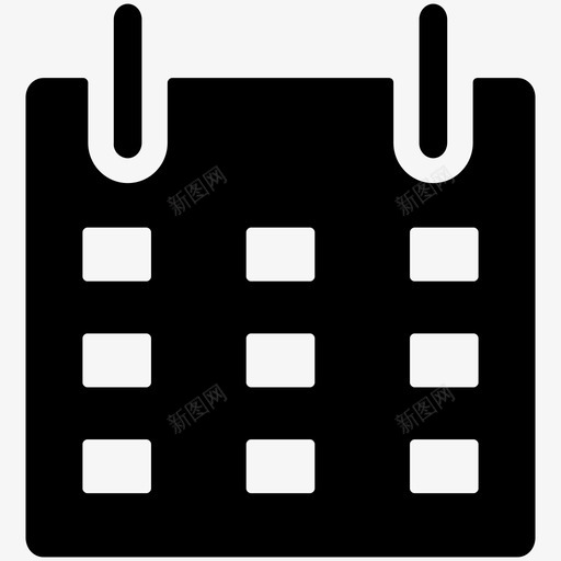 日历时间日程表图标svg_新图网 https://ixintu.com 事件 图表 年鉴 日历 日期 日程表 时间 组织 记录