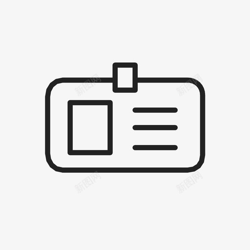 身份证物品卡图标svg_新图网 https://ixintu.com 办公室 卡 姓名 指标 材料 物品 证明 身份证