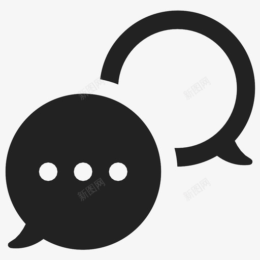 消息线程文本图标svg_新图网 https://ixintu.com 对话 文本 文本消息 新闻 消息 消息气泡 短信 线程 通话
