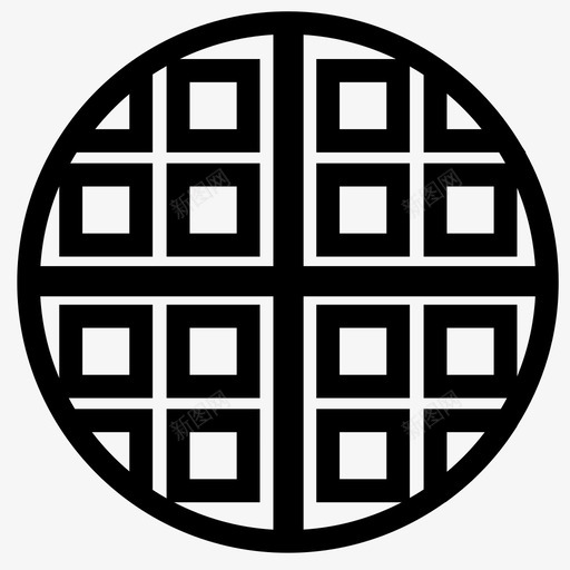 华夫饼比利时风味早餐图标svg_新图网 https://ixintu.com 25美分 华夫饼 早午餐 早餐 比利时风味 谷物 食物