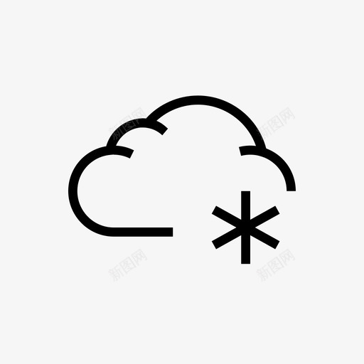 雪天气预报天气要素图标svg_新图网 https://ixintu.com 天气状况 天气要素 天气预报 季节 温度 降水量 雪
