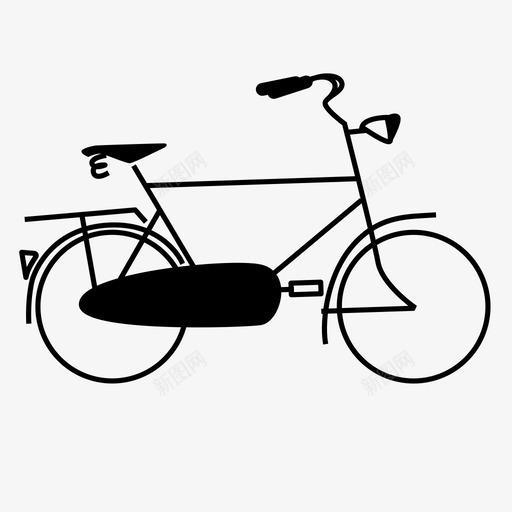 自行车两轮车交通工具图标svg_新图网 https://ixintu.com 两轮车 交通工具 推自行车 自行车 荷兰自行车 赫伦拉德 跑车 骑行